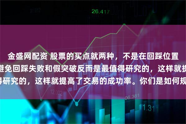 金盛网配资 股票的买点就两种，不是在回踩位置就是在突破位置，如何避免回踩失败和假突破反而是最值得研究的，这样就提高了交易的成功率。你们是如何规避的呢？